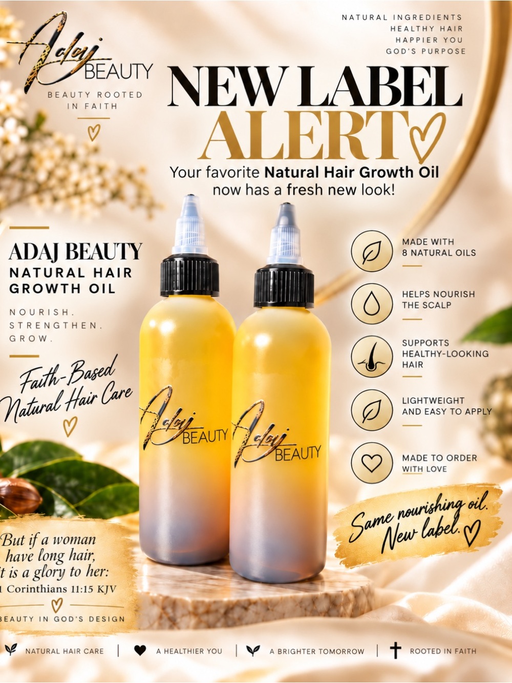 Natural Homemade Organic Hair Growth Oil